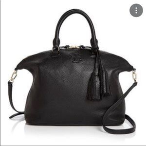 Tory Burch Black Soft Leather Crossbody Purse